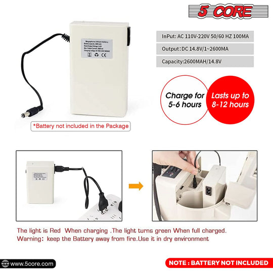 Powerful bullhorn with long-lasting battery support, siren, and multiple input options.
