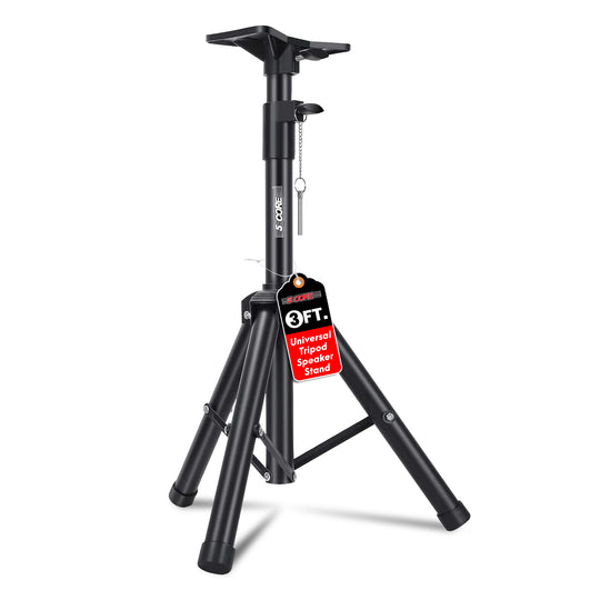 Adjustable 5Core tripod speaker stand with 24 to 36-inch height range