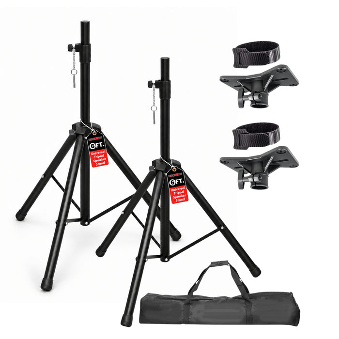 5 Core Speaker Stand Pair Height Adjustable 72" Heavy Duty PA DJ Tripod Studio Monitor Stands