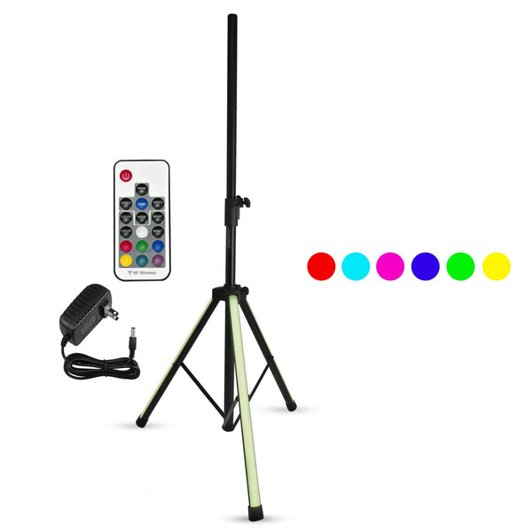 5Core speaker stand tripod with RGB lights and 72 inch adjustable height