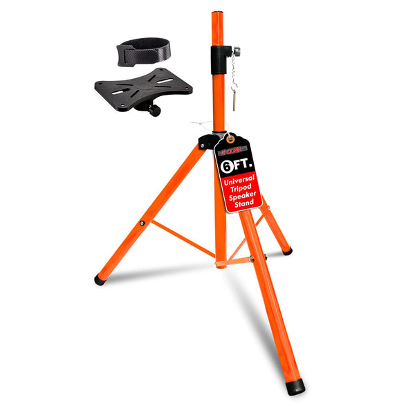 5Core heavy duty speaker stand tripod with 72 inch height and orange accents