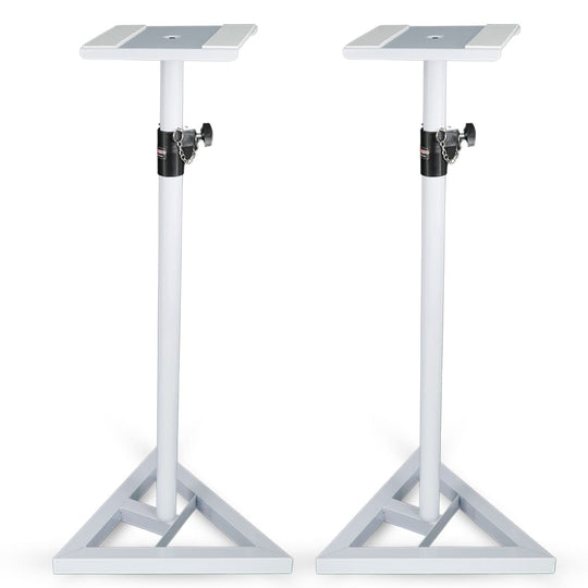 5 Core Speaker Stand 2Pc Heavy Duty Adjustable Telescoping Height 59.5" Triangle Base 100Lb Capacity