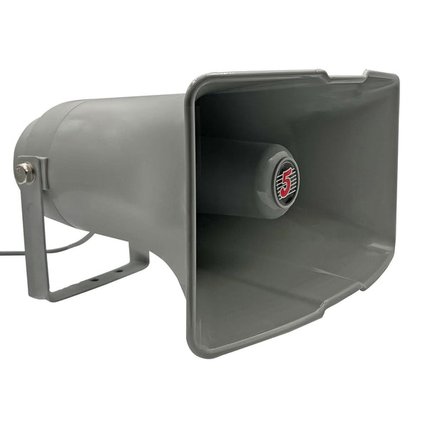 5 Core PA horn speaker delivers 35W RMS power for loud and clear outdoor announcements