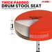 Adjustable drum chair with a thick cushioned seat, sturdy frame, and secure locking mechanism for stability.