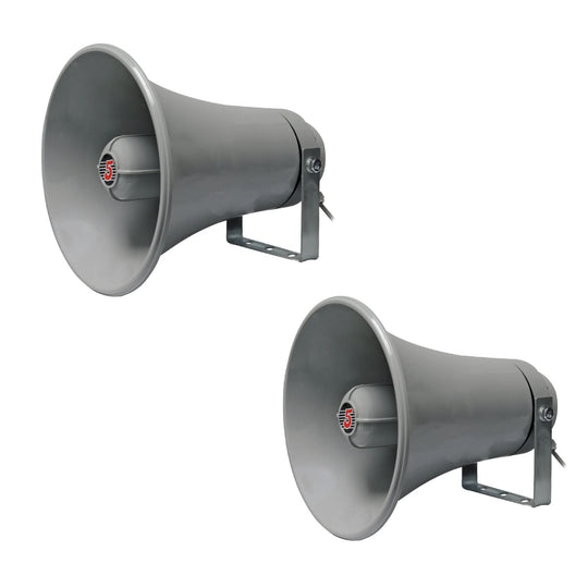 5Core PA Speaker Pair 200W Bull Horn Loud Audio Indoor Outdoor Speakers System 8Ohm Reflex Megaphone