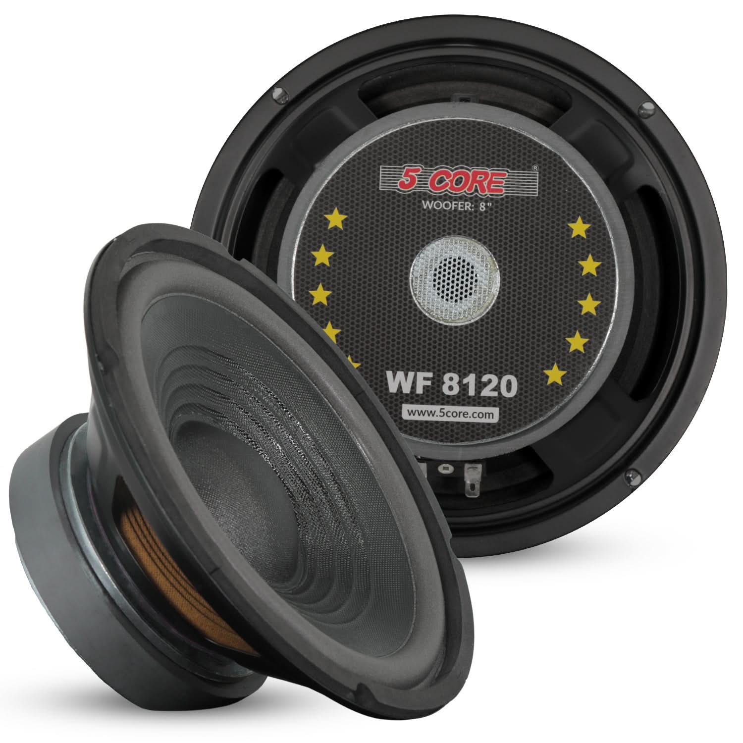 5 Core Car Subwoofer 8" 1000W Pro Audio Deep Bass Component Sub Woofer 4Ohm Replacement Loud Speaker