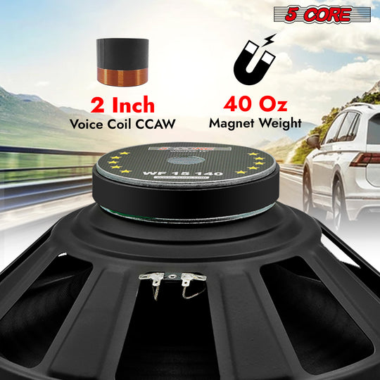 Component speaker, designed for clear and dynamic sound reproduction with separate tweeters and woofers for superior audio quality