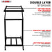 DJ rack mount with durable design for securely holding audio equipment in a professional setup
