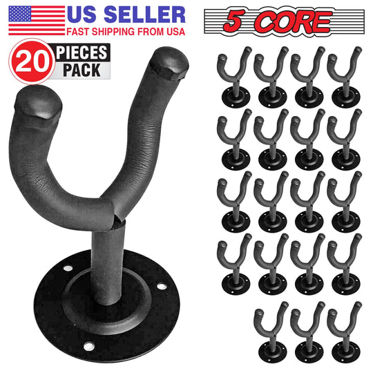 5 Core Guitar Wall Mount 3Pc Wall Mount for Classical Electric Acoustic Bass Guitars for Home Studio