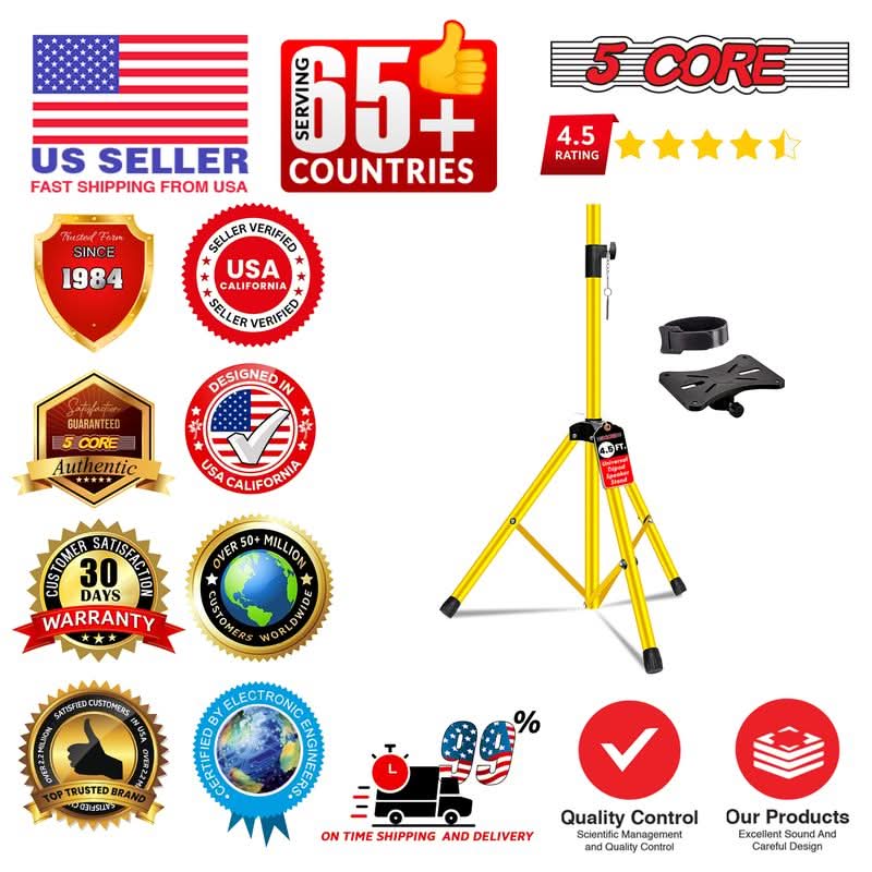 5 Core Adjustable Speaker Stand - Professional Audio Equipment