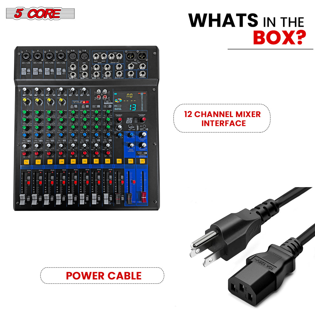 Powerful audio mixer with high-quality sound processing and versatile connectivity