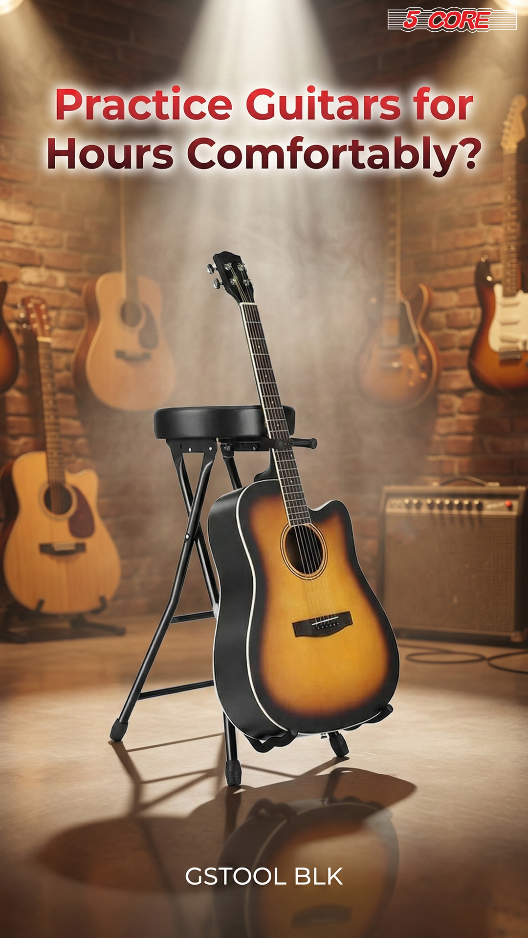 Guitar Stool Round Seat