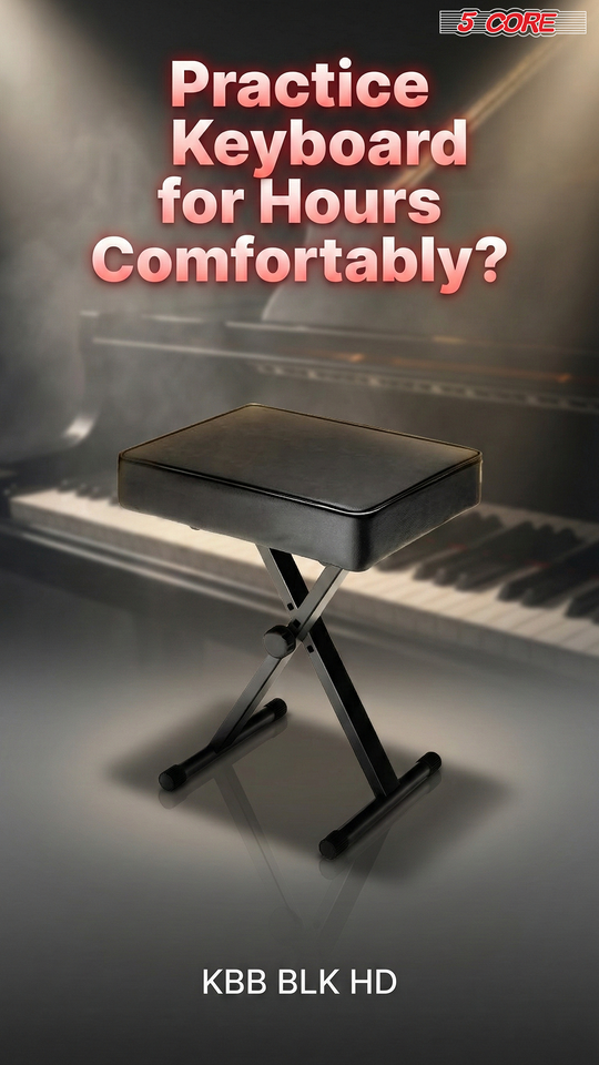 5 Core keyboard bench musician seating piano practice view
