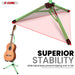 Super stable guitar stand with reinforced base, non-slip feet, and durable frame for secure instrument placement